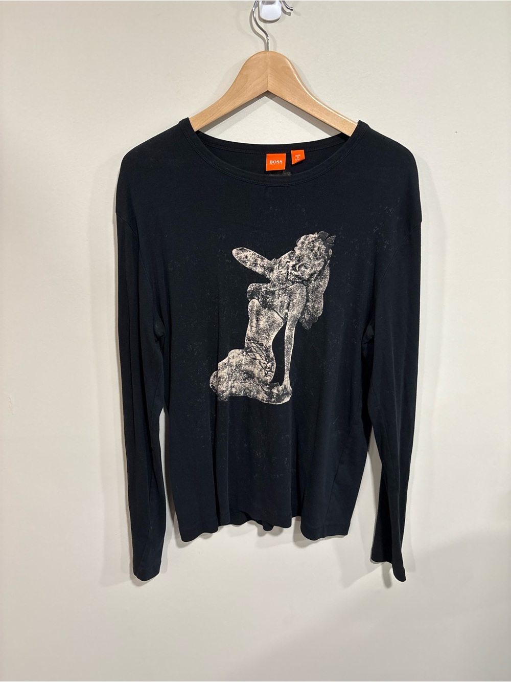 Hugo Boss Black Tee with White Graphic